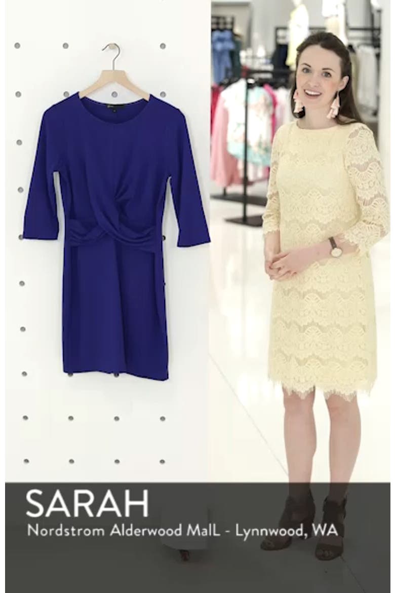 Gibson Knot Front Stretch Knit Body-Con Dress video