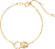 Tory Burch Icon Pavé Interlocking Chain Bracelet