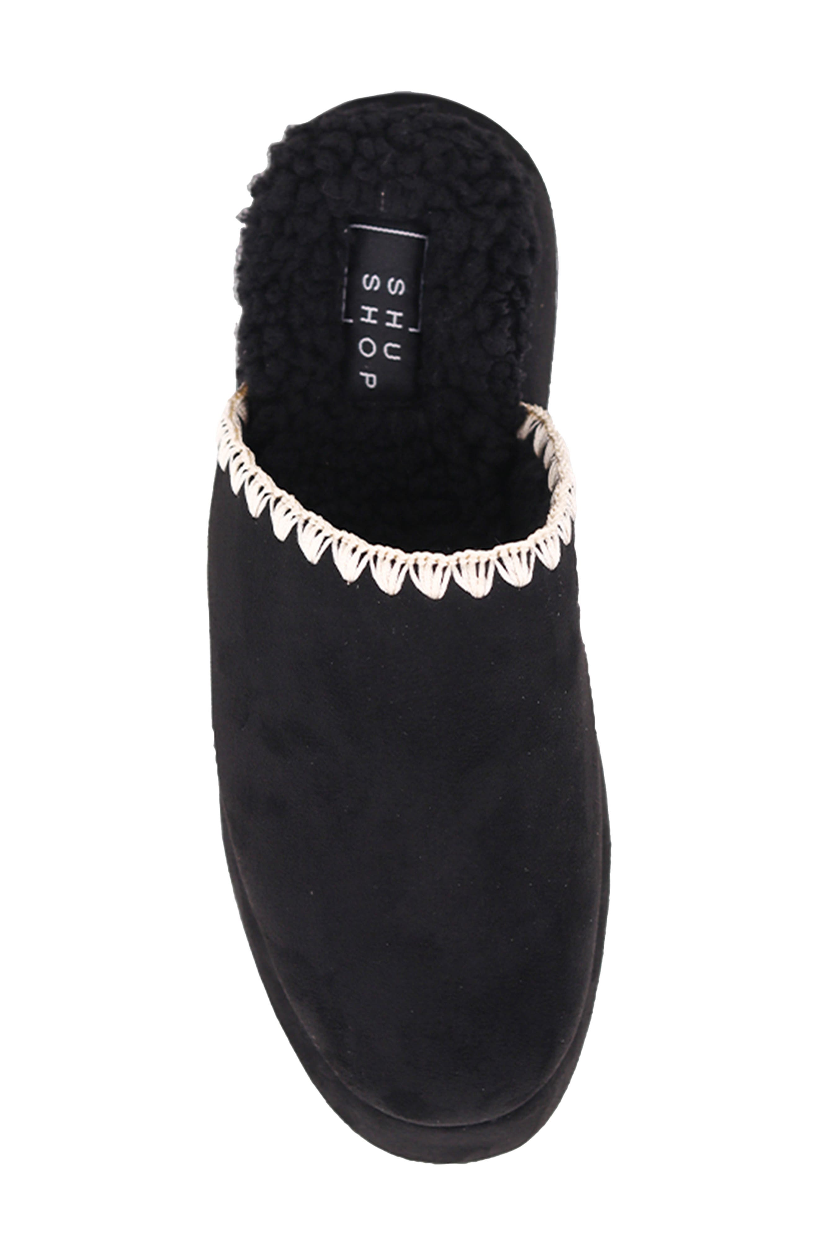 Larissa Whipstitch Platform Mule, Alternate, color, BLACK
