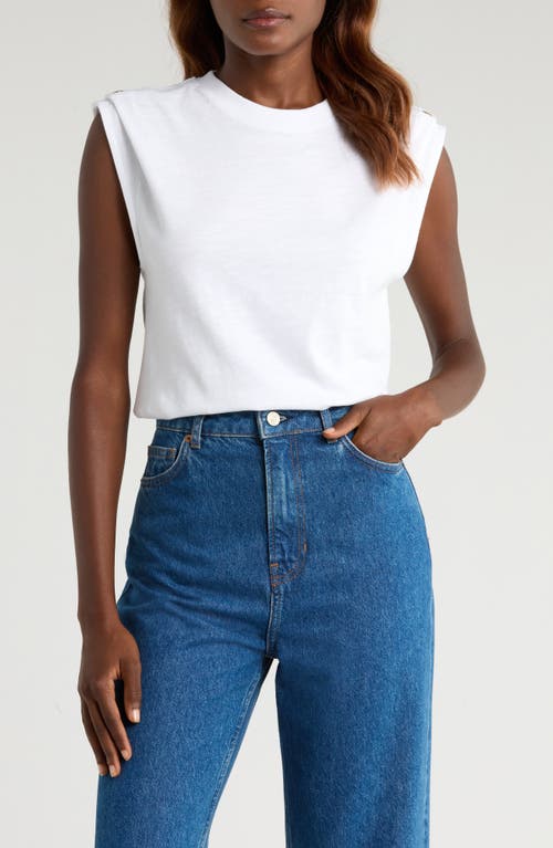 Nation Ltd Marina Cotton Muscle T-shirt In White