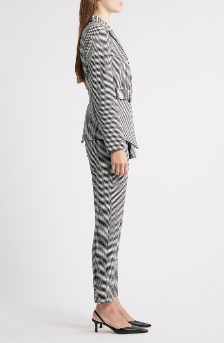 Tahari ASL Houndstooth Belted Jumpsuit, Alternate, color, Black White