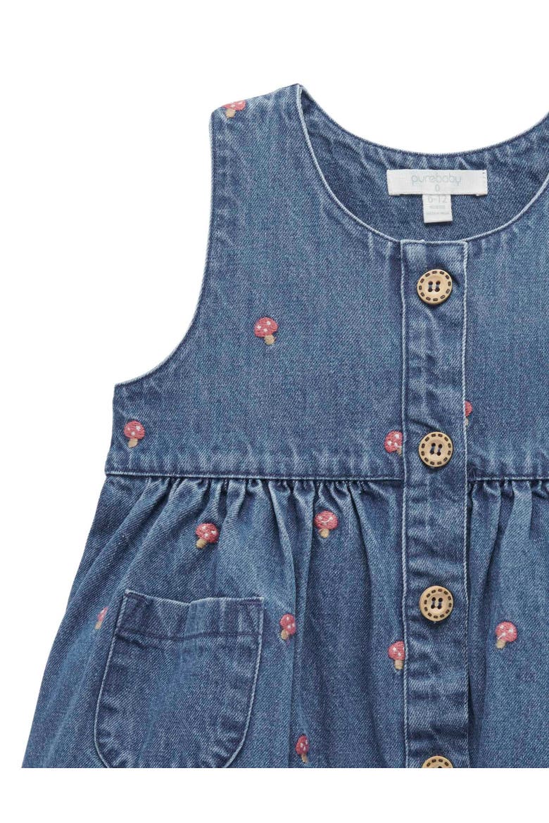 Embroidered Pinnie & Top Set, Alternate, color, Toadstool Broderie