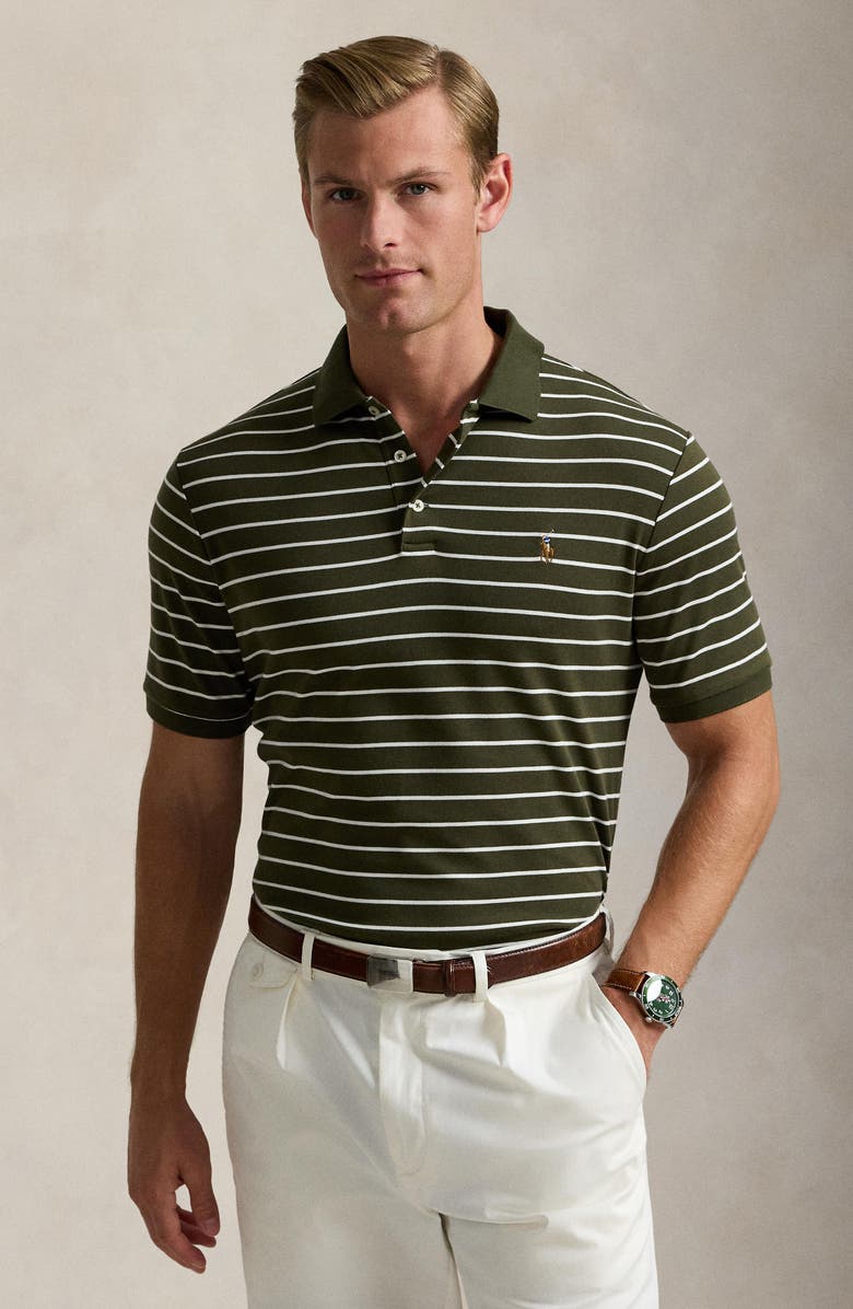 Polo Ralph Lauren Stripe Cotton Interlock Polo, Alternate, color,