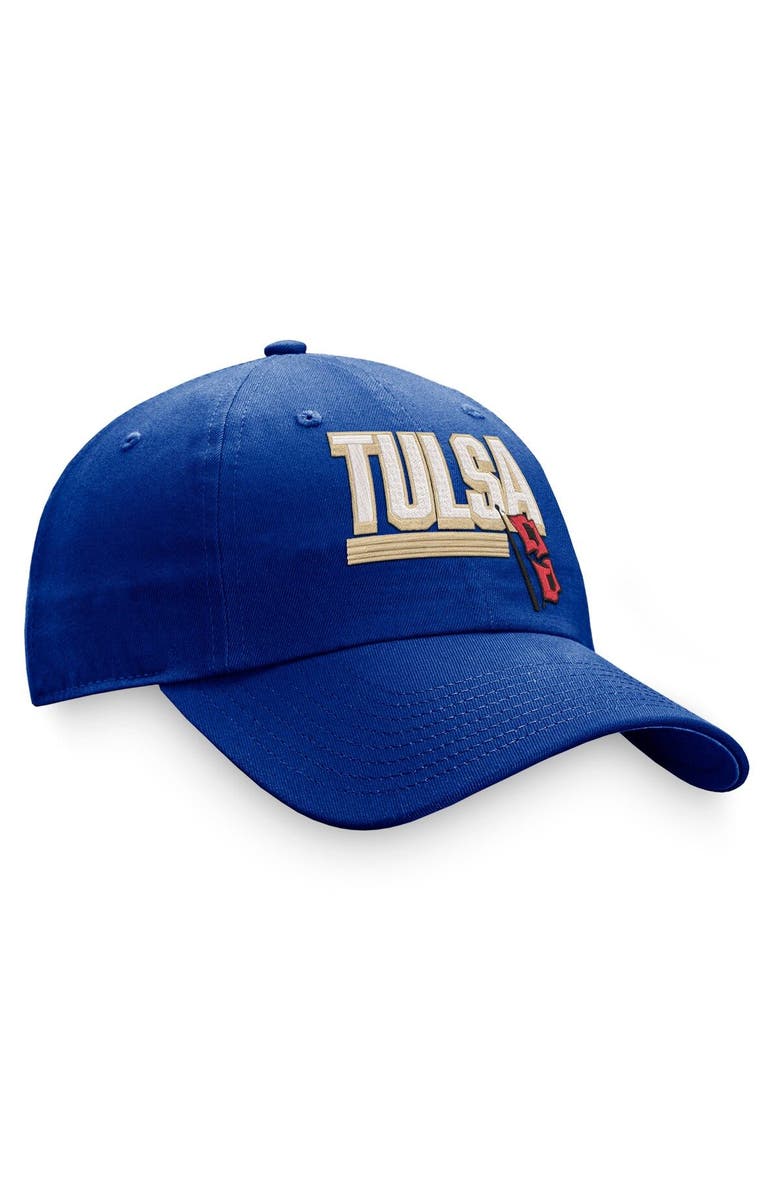 TOP OF THE WORLD Men's Top of the World Royal Tulsa Golden Hurricane Slice Adjustable Hat, Alternate, color, 