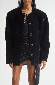 Area Quilted Velvet Lady Jacket