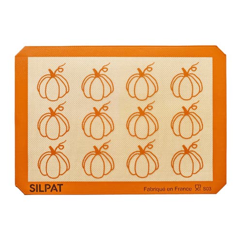 Silpat Premium Pumpkin Non-stick Half Sheet Size Silicone Baking Mat, 11-5/8 X 16-1/2