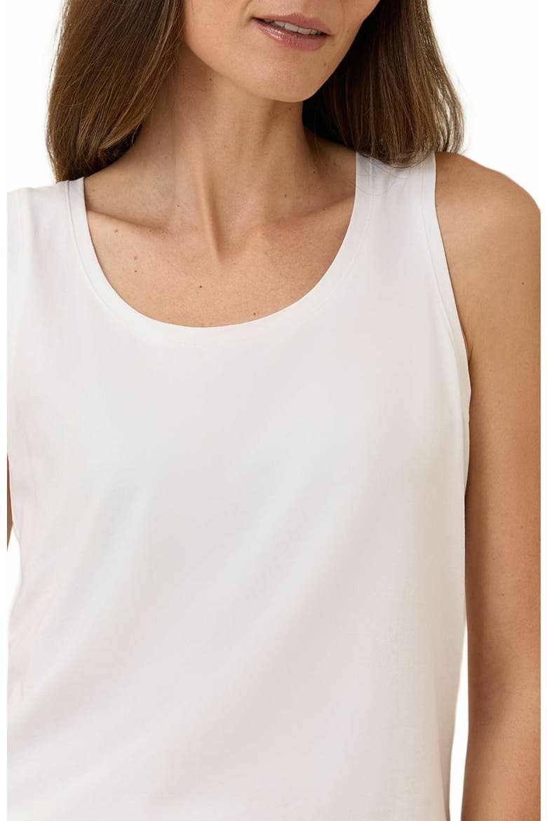 Organic Cotton Luxe Stretch Jersey Tank, Alternate, color, White