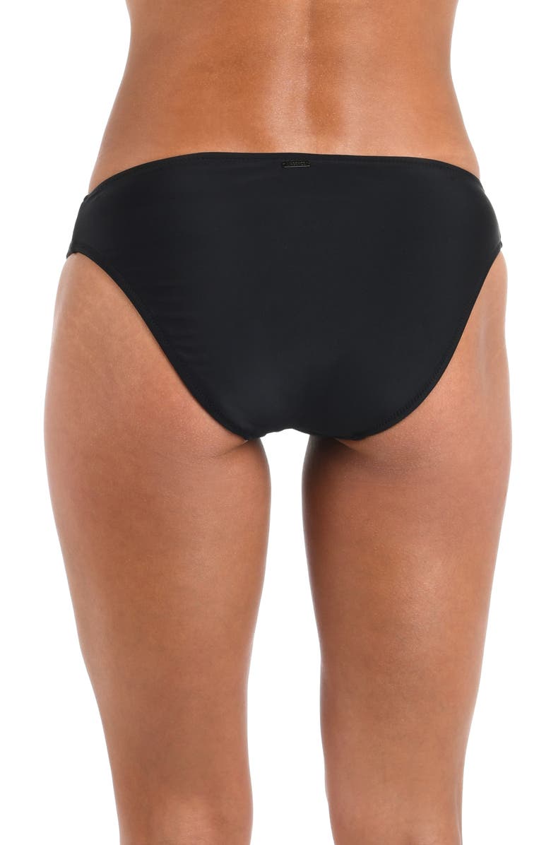 L'AGENCE Nicole Shine Classic Bikini Bottoms, Alternate, color, Black