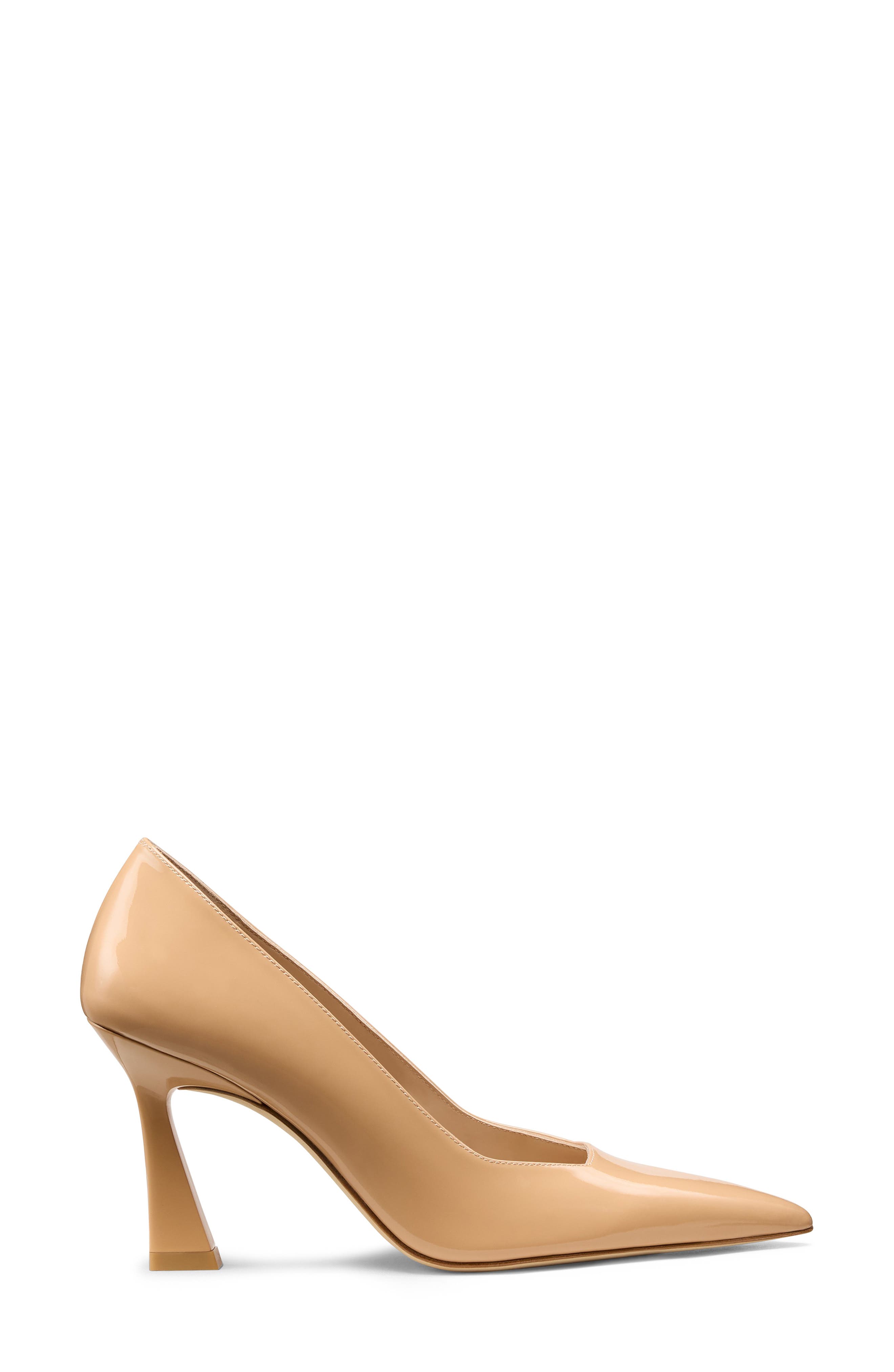 Vinnie 85 Patent Leather Pointed Toe Pump, Alternate, color, ADOBE BEIGE