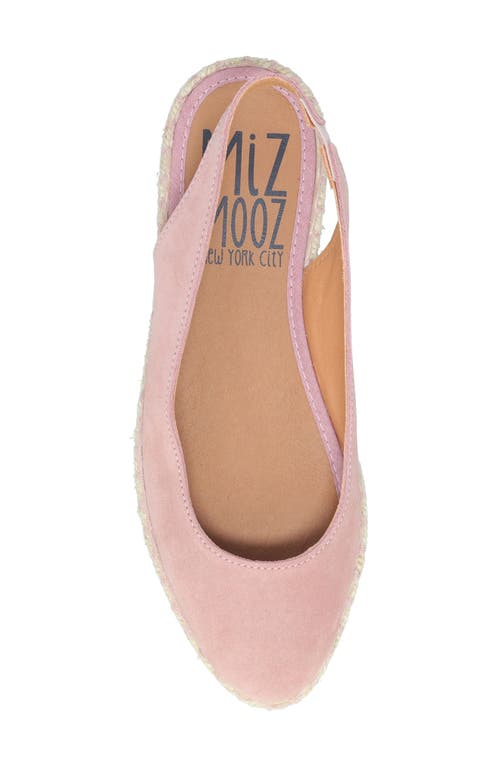 Miz Mooz Kiara Slingback Espadrille Flat In Rose