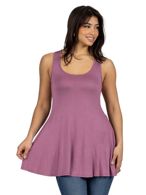 Scoop Neck Sleeveless Tunic Top