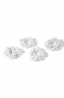 Tiramisu Sculpted Cloud Cluster Set of 4 Napkin Rings