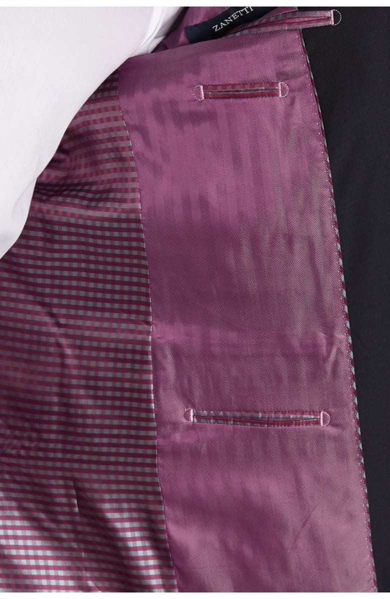 ZANETTI Nevy Blue Slim Fit Notch Lapel Two-Button Wool Suit, Alternate, color,