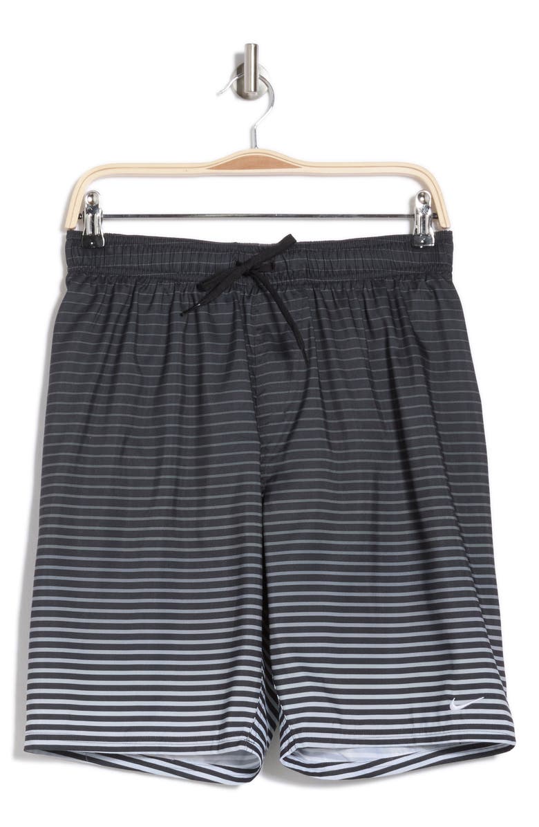 Nike Stripe Volley Swim Trunks, Alternate, color, Black