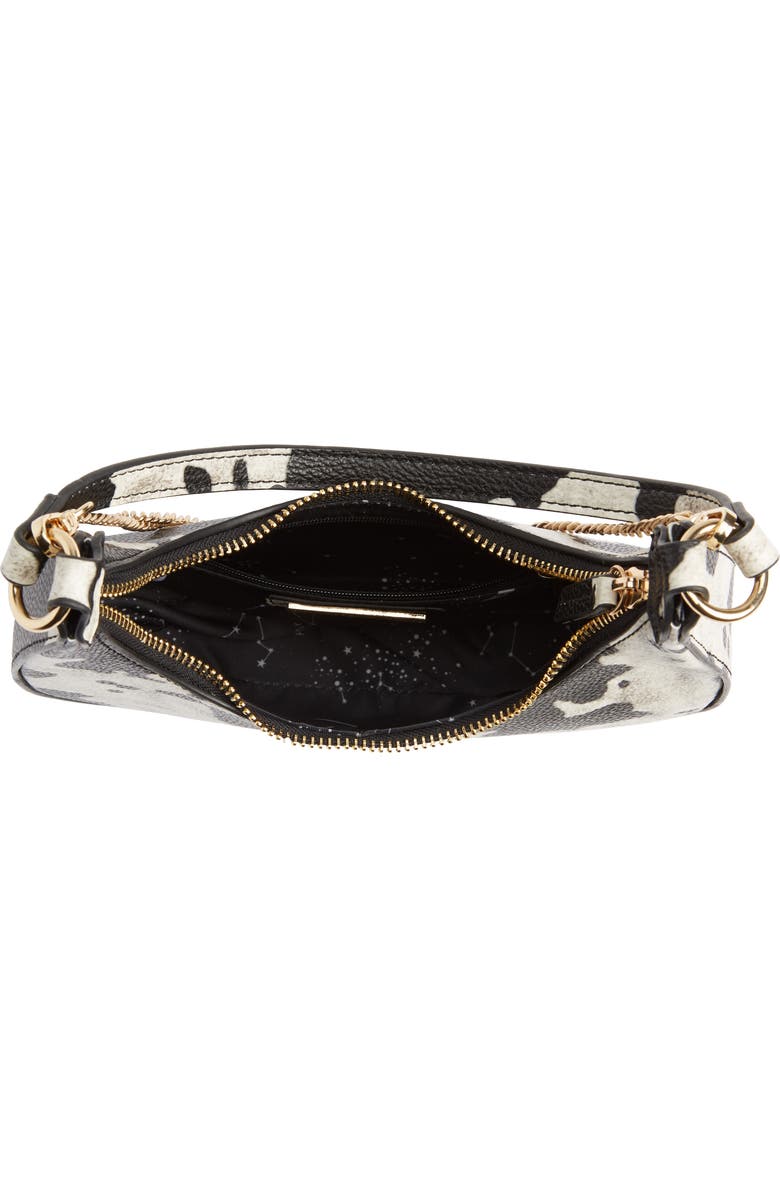 Malibu Skye Dara Cow Print Mini Crescent Shoulder Bag, Alternate, color,