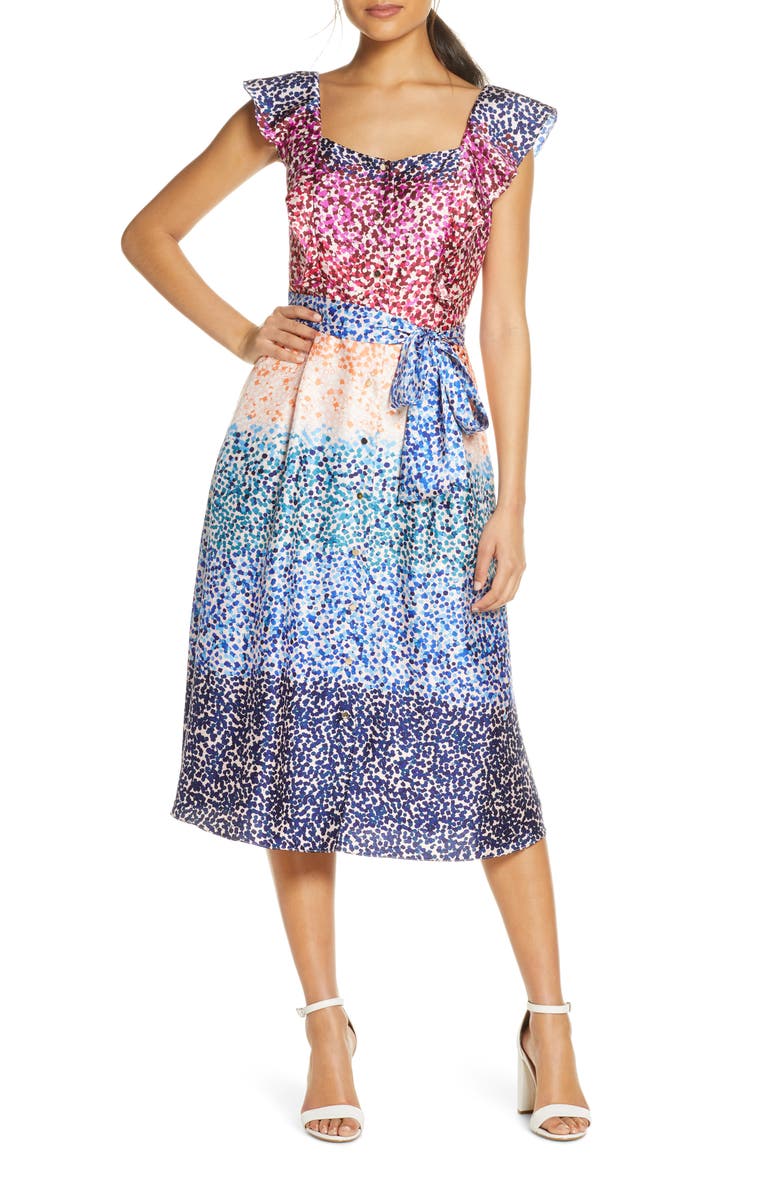 Julia Jordan French Twill Midi Dress, Main, color, 