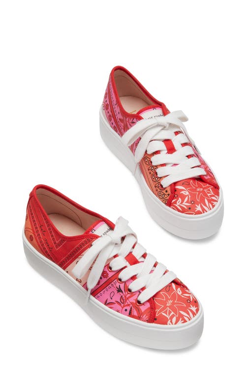 Kate Spade New York Serve Bandana Patchwork Platform Sneaker In Multi