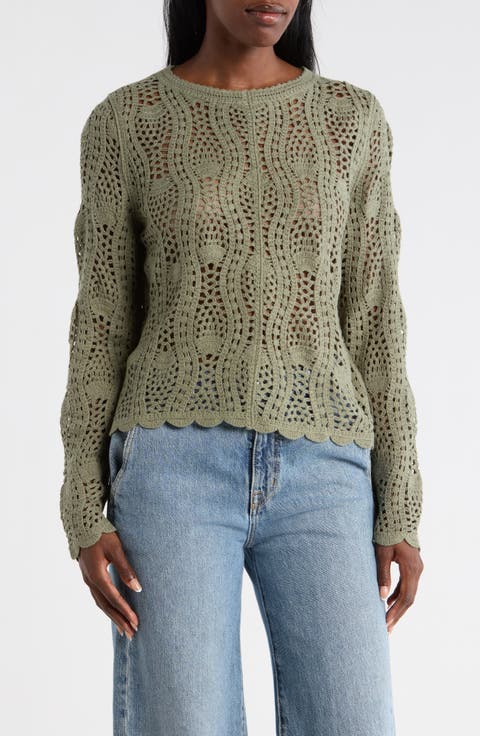 Pointelle Sweater