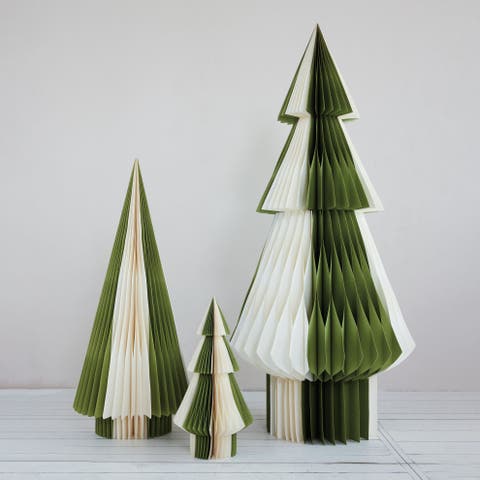 Handcrafted Recycled Paper Honeycomb Tree