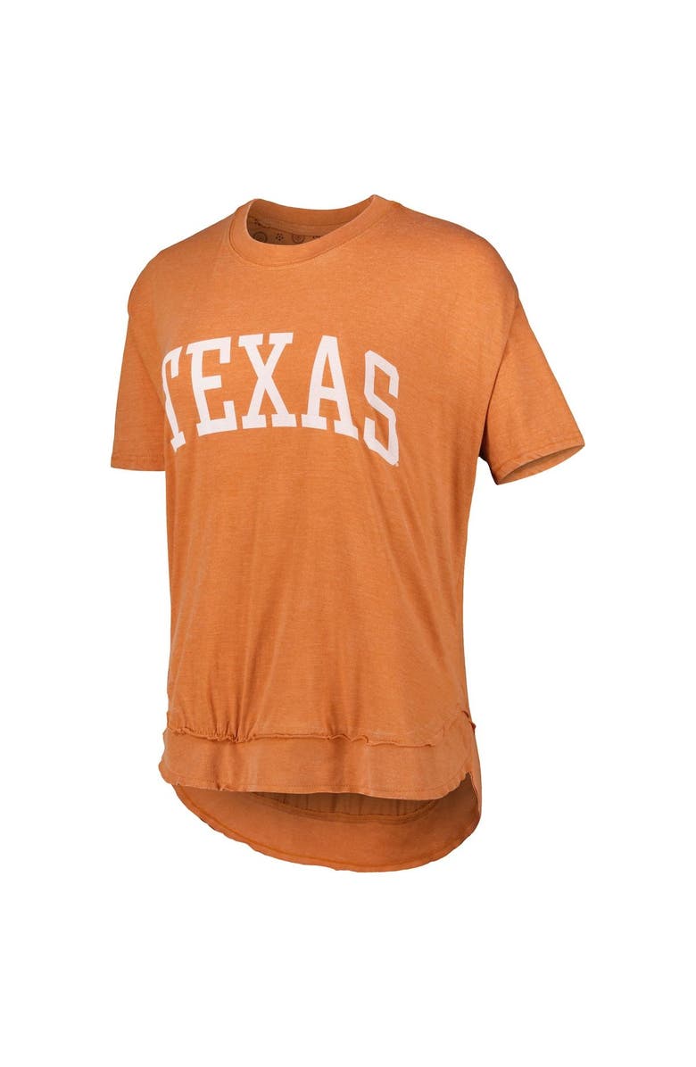 PRESSBOX Women's Pressbox Texas Orange Texas Longhorns Arch Poncho T-Shirt, Alternate, color, Burnt Orange