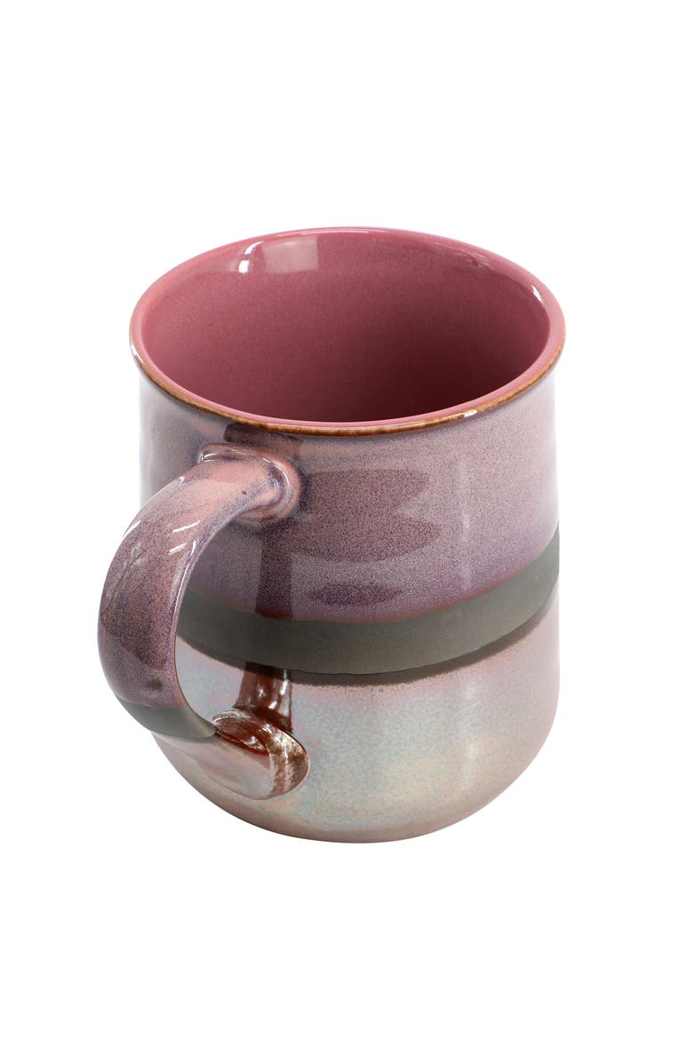 Gibson Home Copper Tonal 4 Piece 18 Ounce Stoneware Cup Set, Alternate, color, Pink