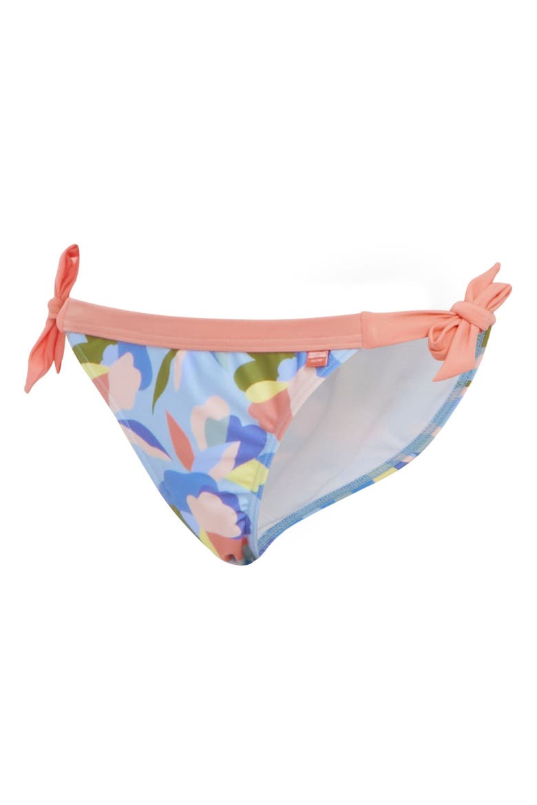 Flavia Abstract Floral String Bikini Bottoms, Alternate, color, Blue and Green and Pink