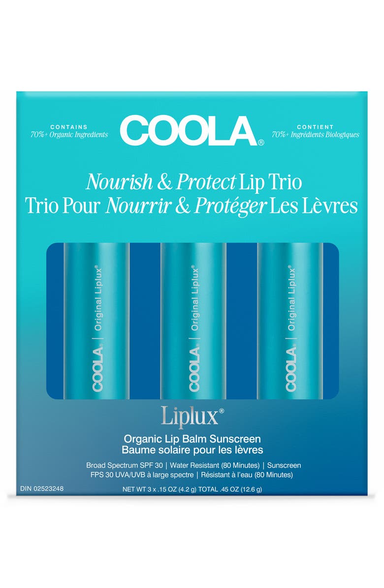 COOLA<sup>®</sup> Trio of Classic Liplux<sup>®</sup> Lip Balm SPF 30 (Nordstrom Exclusive) $36 Value, Alternate, color, 