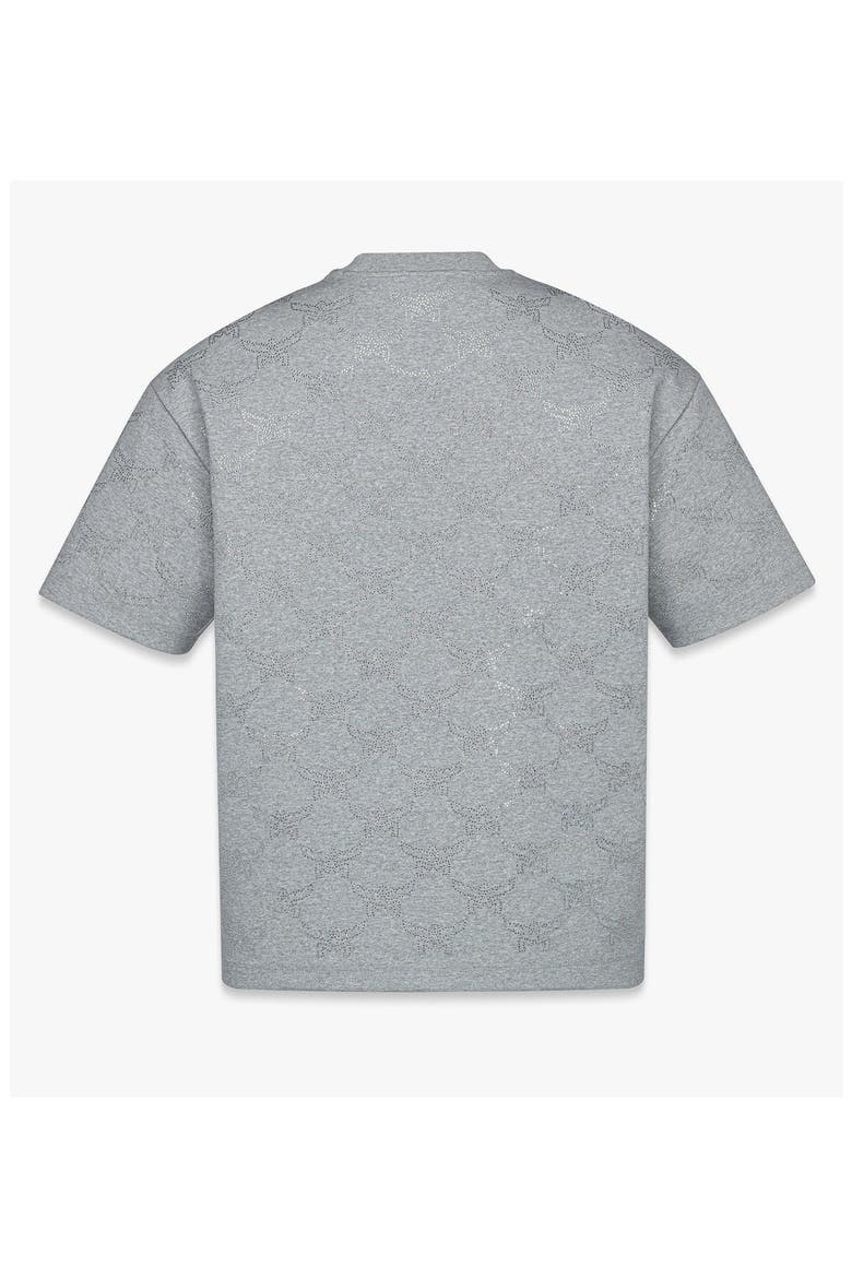 Crystal Monogram Ponte T-Shirt, Alternate, color, Gray