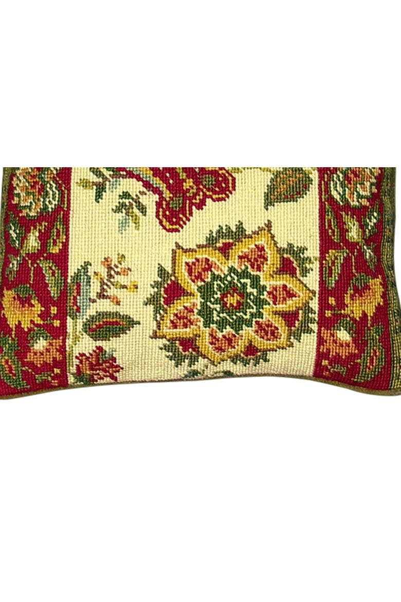 Colonial Williamsburg Tracery Needlepoint Accent Pillow, Alternate, color, Red