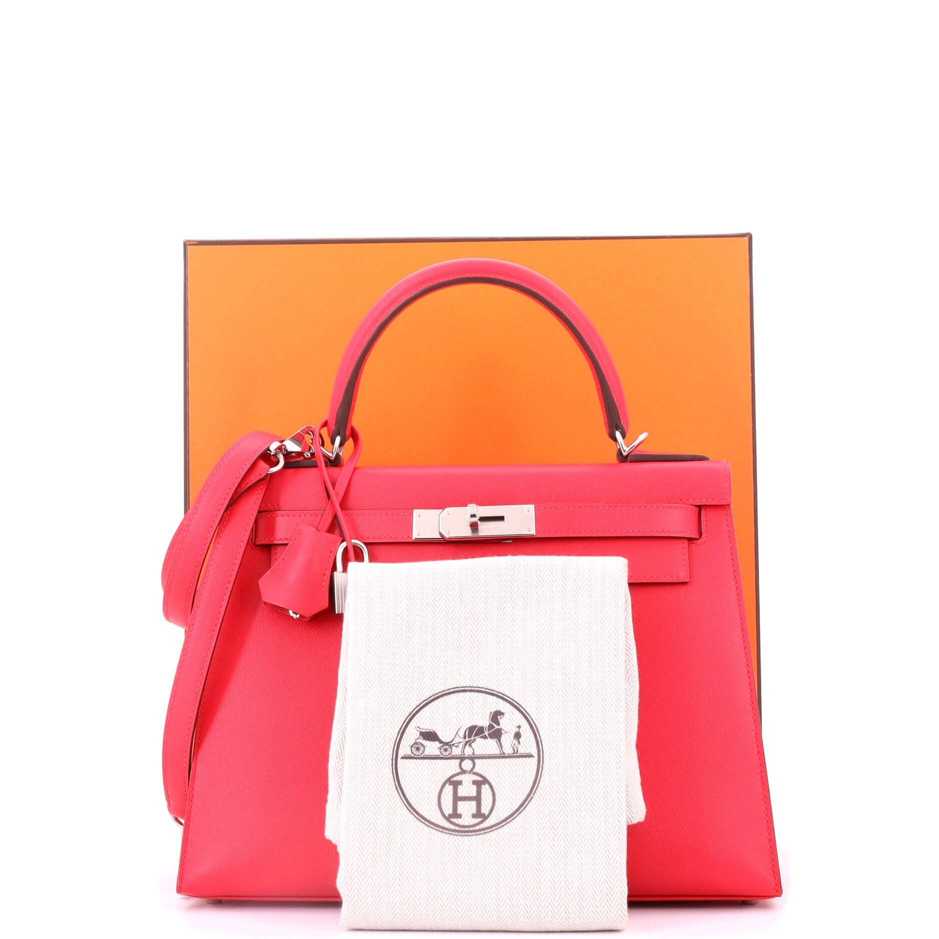 Pre-Owned Hermes Kelly Handbag Pink Madame with Palladium Hardware 28, Alternate, color, 