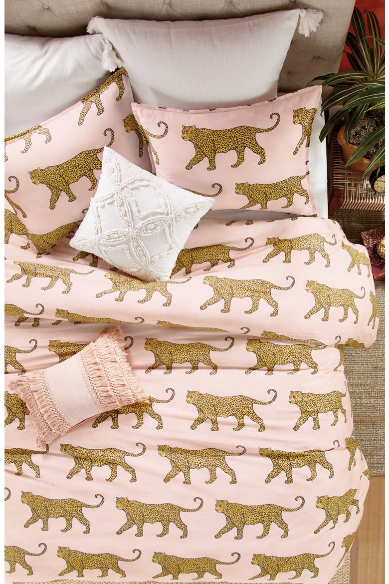 Catwalk Leopard Comforter & Sham Set, Alternate, color, BLUSH