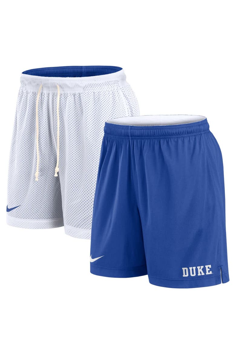 Men's Nike White/Royal Duke Blue Devils Primetime Reversible Performance Shorts, Main, color, White