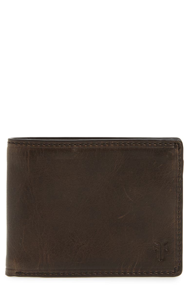 Frye Logan Leather Wallet, Main, color, 