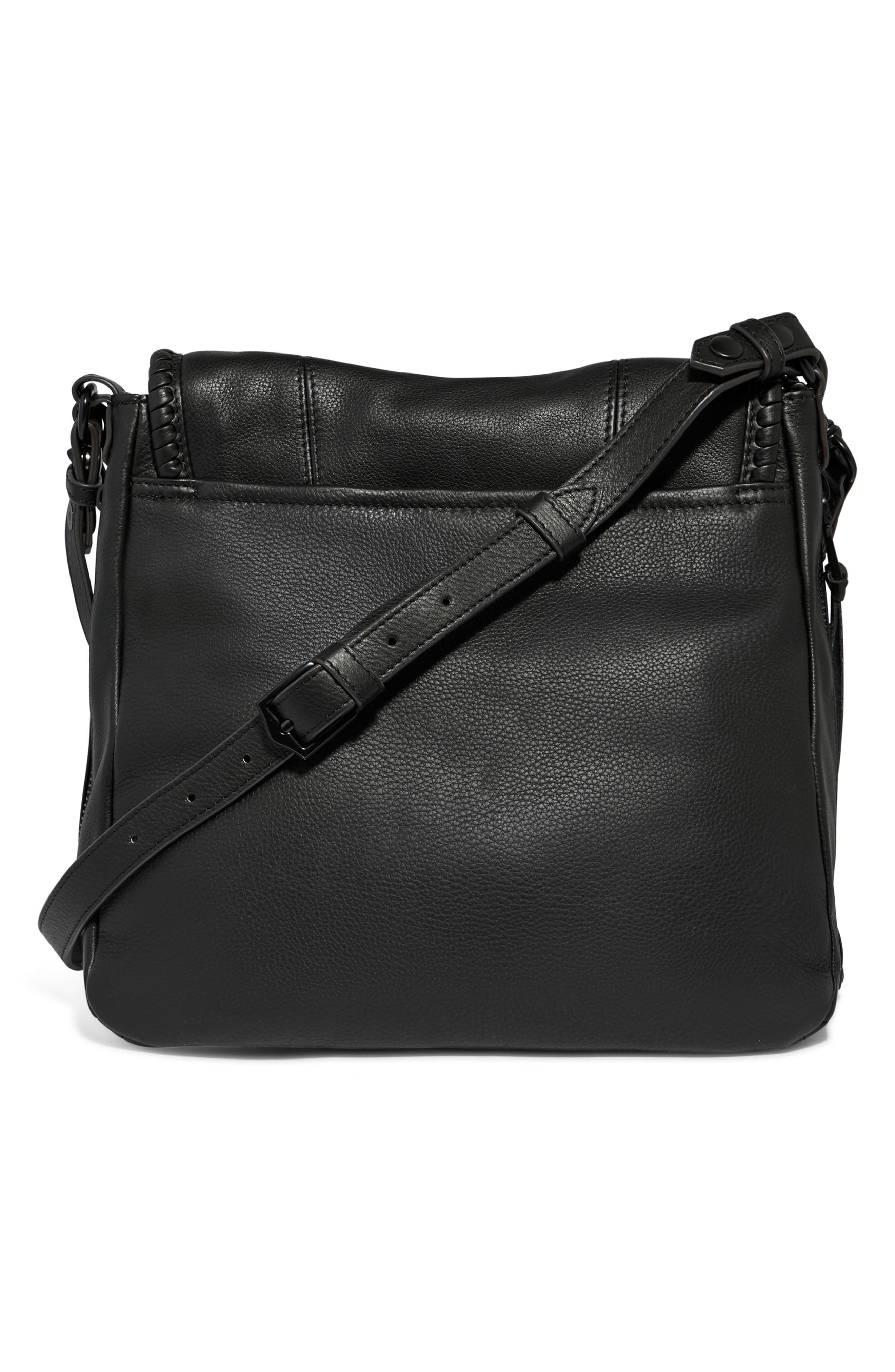 AIMEE All for Love Convertible Leather Shoulder Bag, Alternate, color, Black/Black