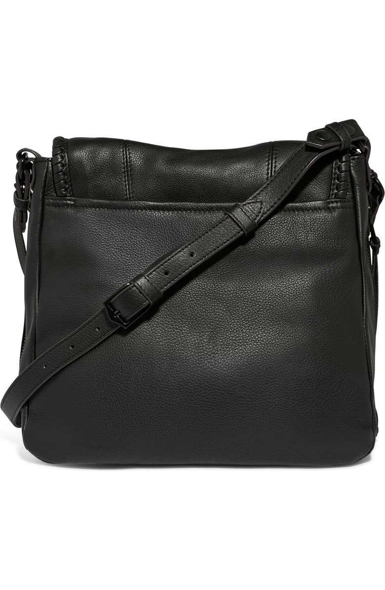 AIMEE All for Love Convertible Leather Shoulder Bag, Alternate, color, Black/Black