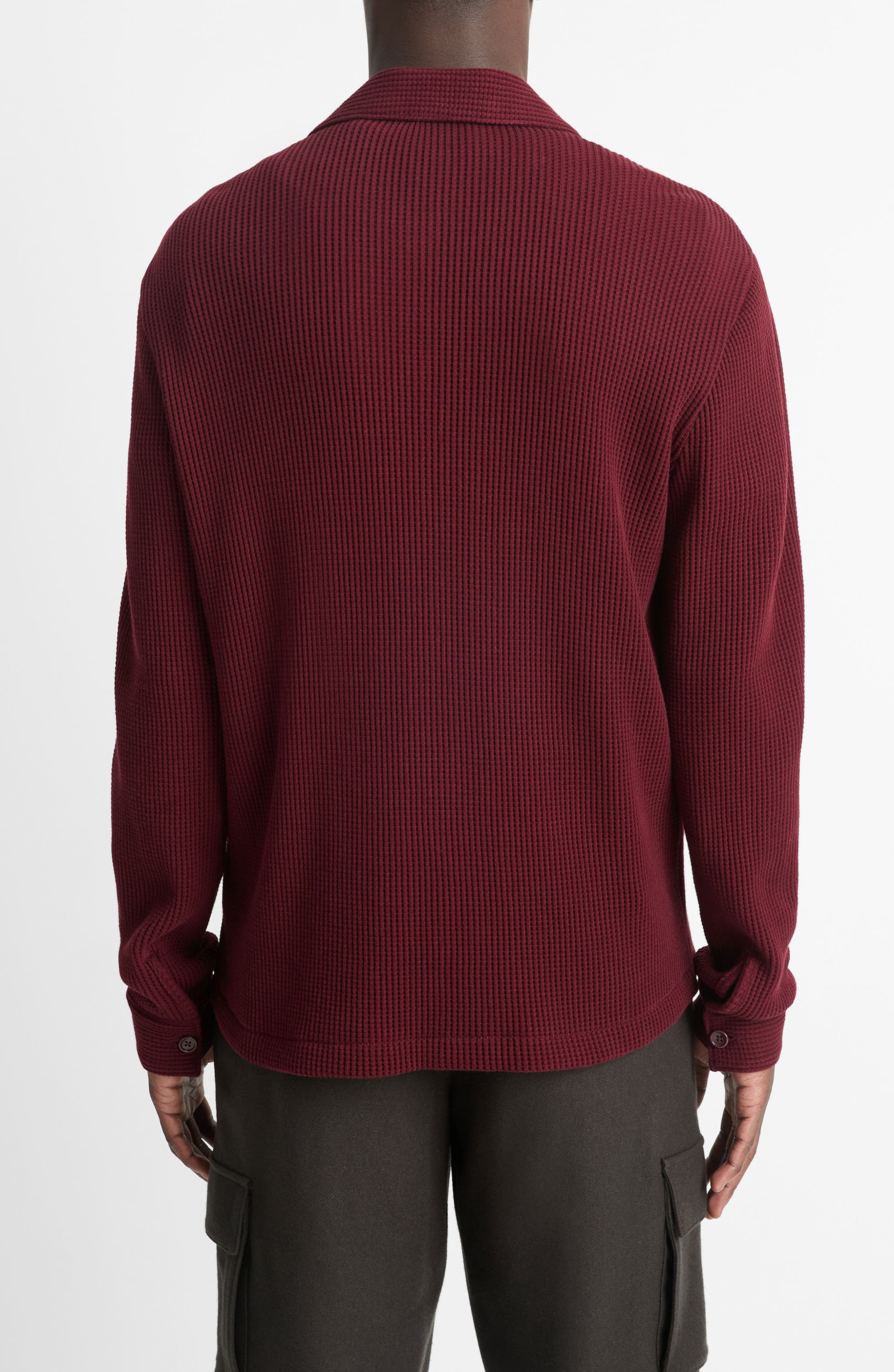 Chunky Waffle Stitch Button-Up Shirt - image 2