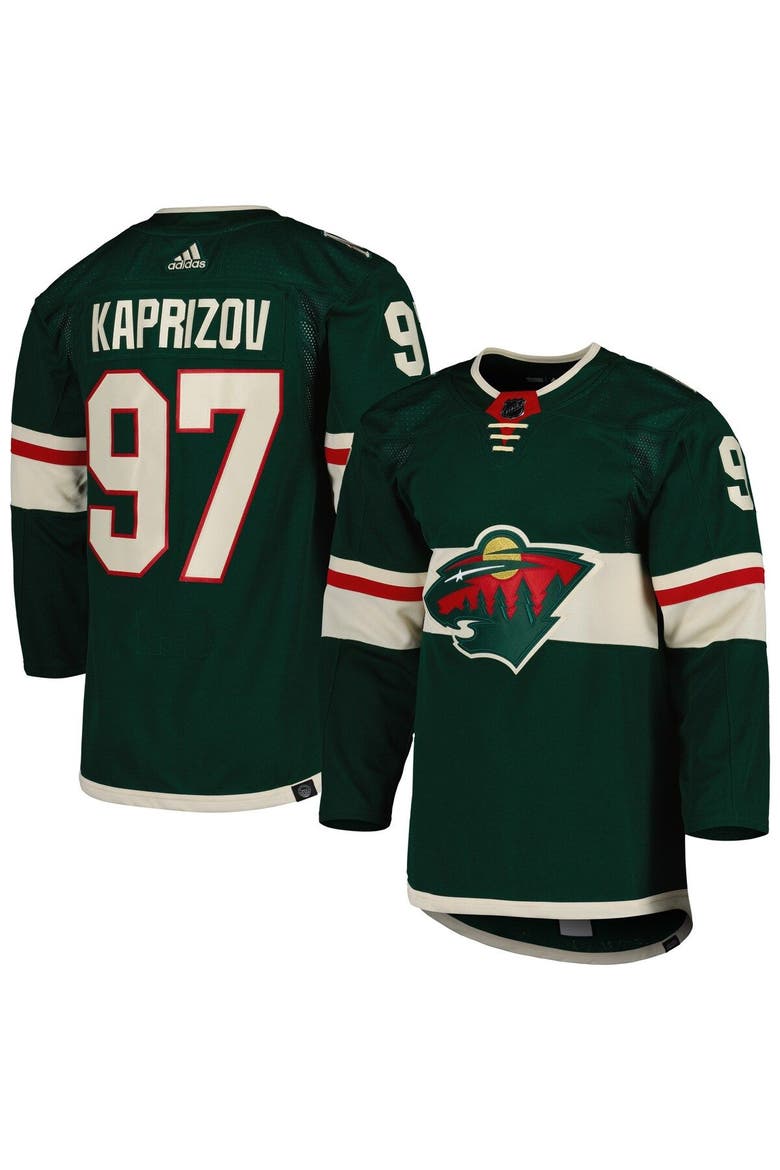Men's adidas Kirill Kaprizov Green Minnesota Wild Home Primegreen Authentic Player Jersey, Alternate, color, Green