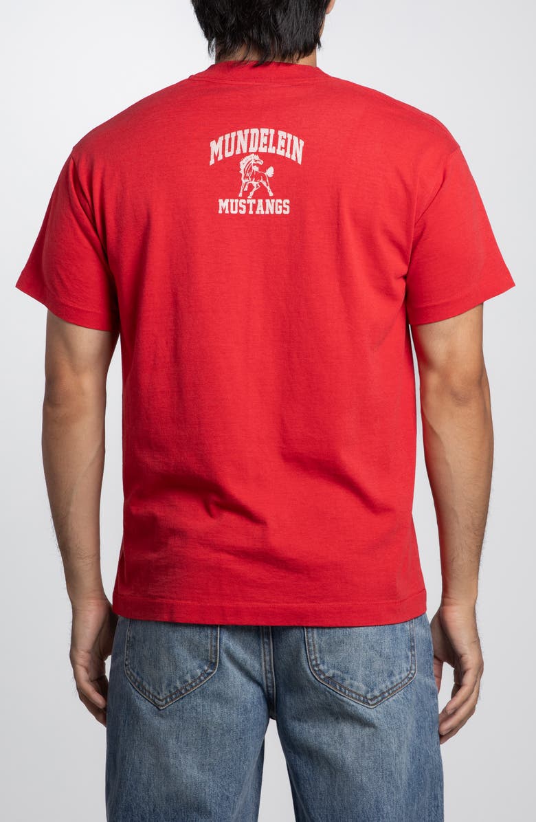 Elwood Vintage Mundelein Mustangs Tee, Alternate, color, Red