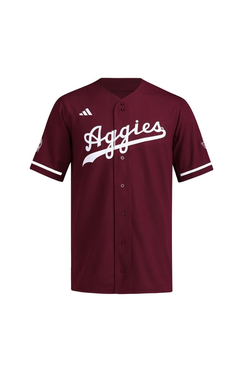 adidas Men's adidas  Maroon Texas A&M Aggies Reversible Retro Full-Button Baseball Jersey, Alternate, color, Maroon