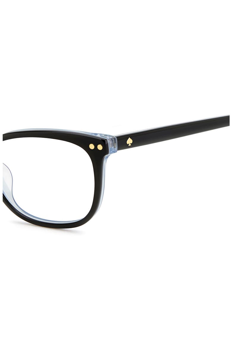 adria 52mm rectangular optical glasses, Alternate, color, BLACK BLUE