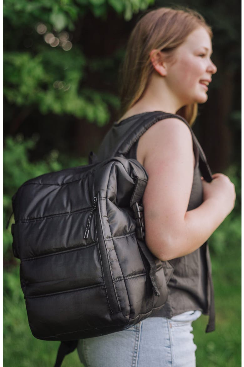 Everyday Quilted Washable Insulated Cooler Backpack, Alternate, color, OBSIDIAN BLACK