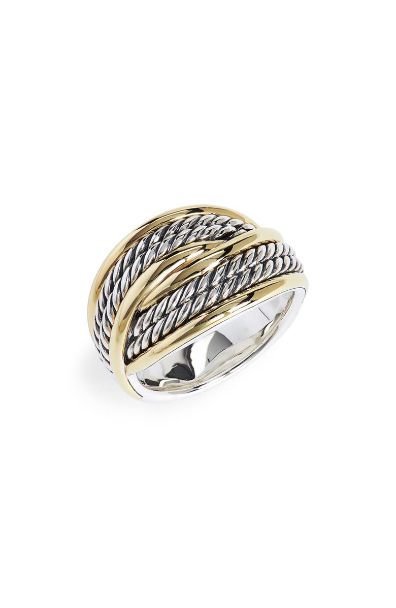 David Yurman 18K Gold Origami Ring, Main, color, 