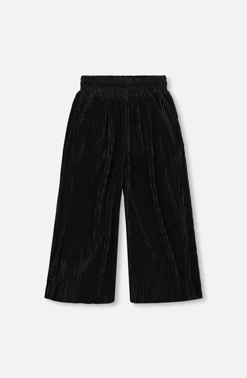 Wide Leg Pleated Pants (Toddler & Little Kid)
