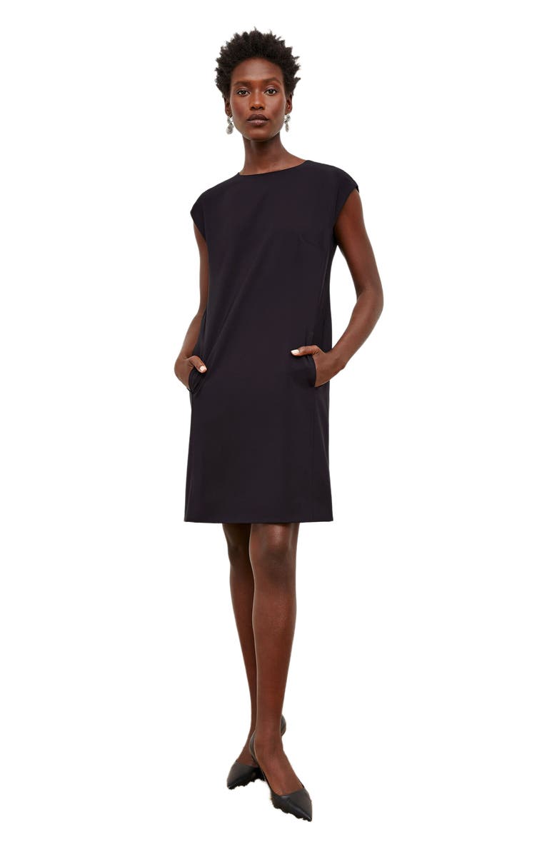 M.M.LaFleur Maaza Travel Dress - OrigamiTech, Main, color, Black
