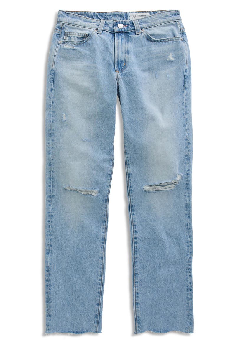 Sandra Ripped Low Rise Slim Straight Leg Jeans, Alternate, color, SOFT FOCUS DESTRUCTED