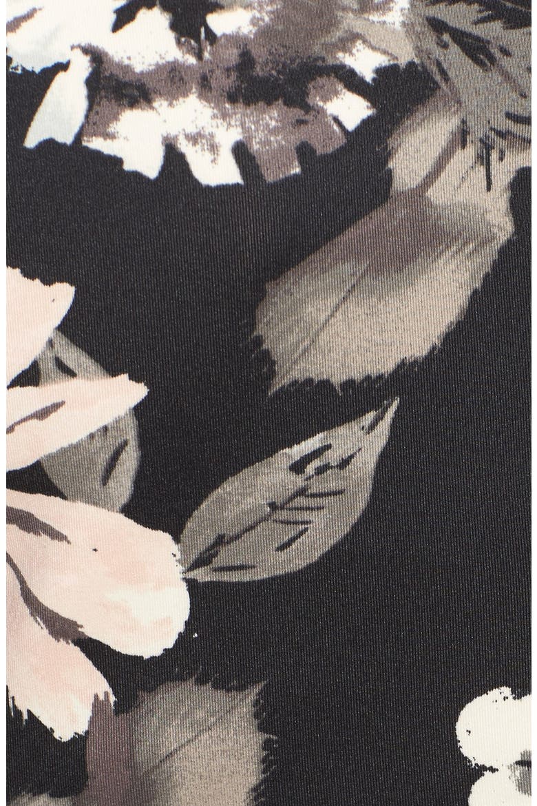 Print Scuba Midi Dress (Nordstrom Exclusive), Alternate, color, BLACK/ PINK