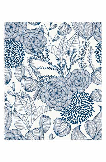 Wallpops Navy Secret Garden Peel & Stick Wallpaper