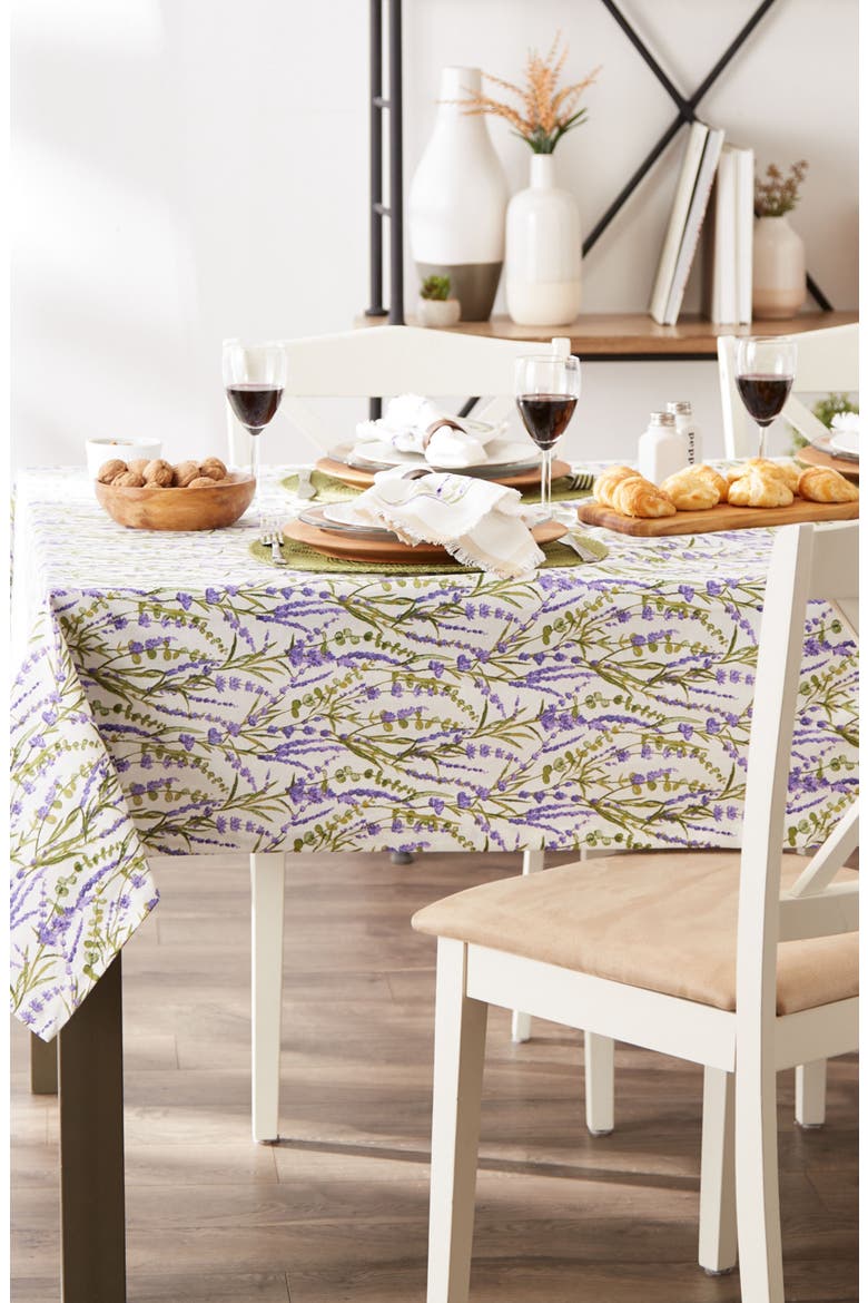 Lavender Fields Tablecloth, Alternate, color, PURPLE