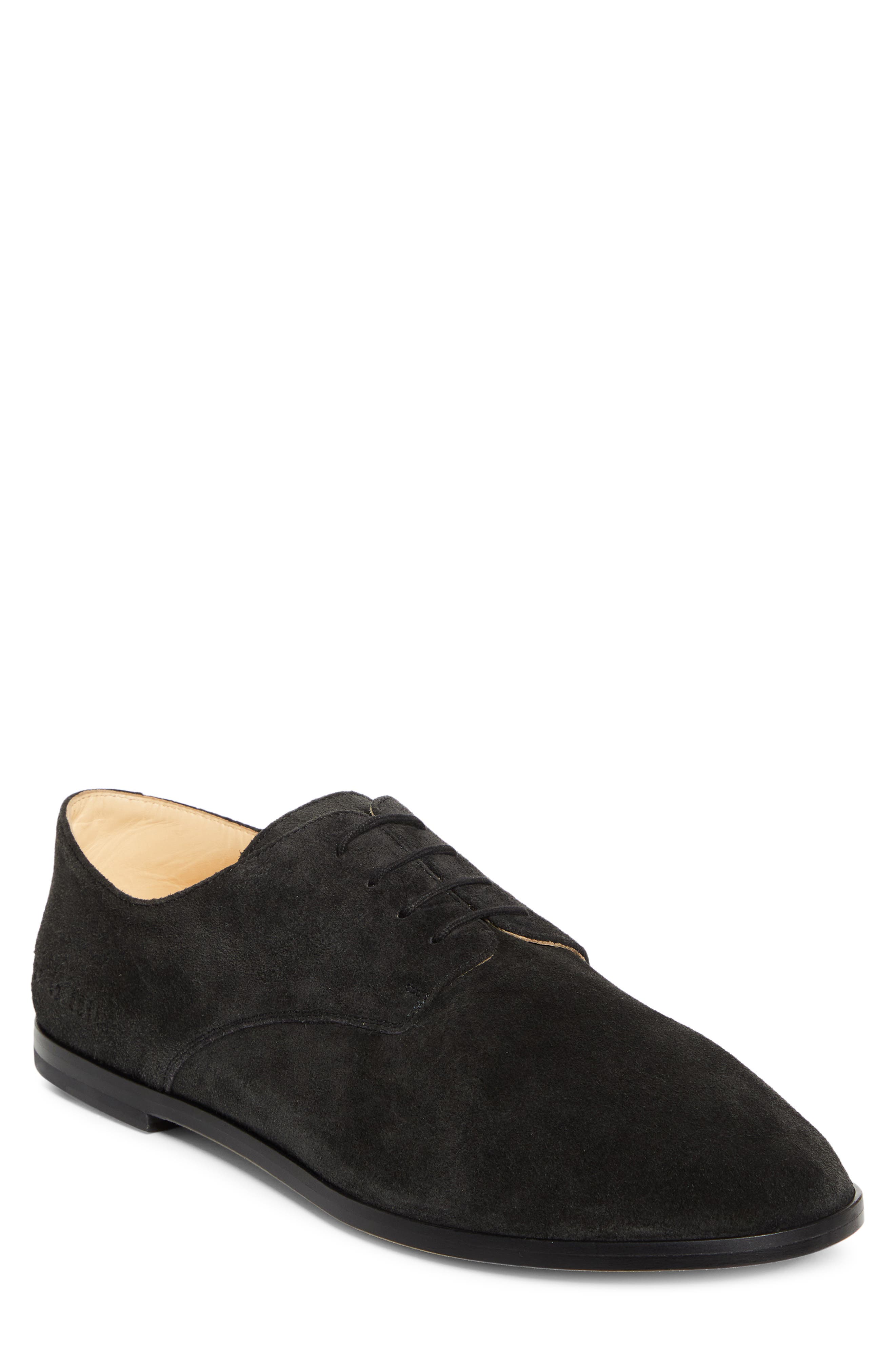 Common Projects Soft Plain Toe Derby, Main, color, Off Black