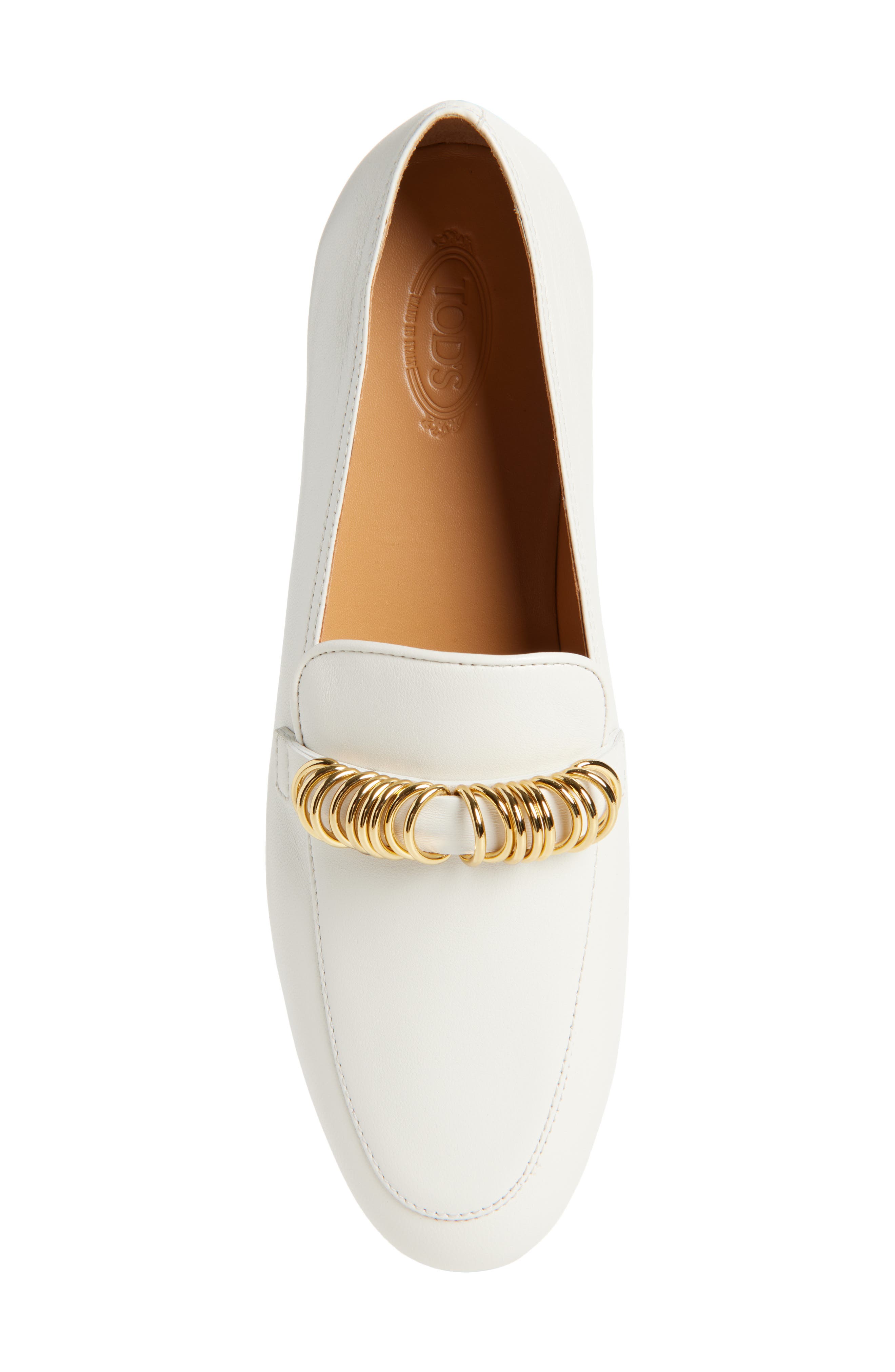 Tod's Ring Loafer, Alternate, color, Bianco Calce